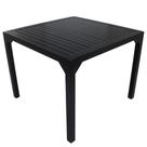 Mesa Quadrada Haiti 60cm Tampo Ripado Em Alumínio Cozinha Edícula Trama Original