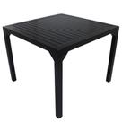 Mesa Quadrada Haiti 80cm Tampo Ripado em Alumínio Cozinha Edícula Trama Original Mesa Quadrada Haiti 80cm Tampo Ripado em Alumínio Cozinha Edícula Trama Original