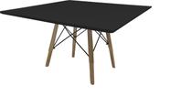 Mesa Quadrada infantil 80cm Preto Eiffel Charles Eames