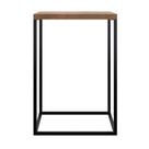 Mesa Quadrada Lateral Apoio Marrom Estilo Industrial