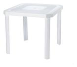 Mesa Quadrada Resistente Desmontável 80 cm Branca Plástica Injeplastec 750