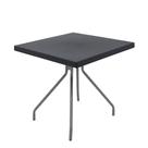 Mesa Quadrada Tramontina Zeta 79 cm em Polipropileno Grafite Pernas em Aço Carbono