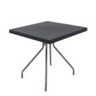 Mesa Quadrada Tramontina Zeta 79 cm em Polipropileno Grafite Pernas em Aço Carbono Mesa Quadrada Tramontina Zeta 79 cm em Polipropileno Grafite Pernas em Aço Carbono