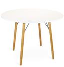 Mesa Redonda 100cm Branca Redonda Pés De Palito Eames Eiffel