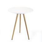 Mesa Redonda 60cm Tripé MDF Pés de Madeira Cozinha Café
