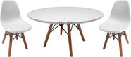 Mesa Redonda 70cm Eiffel branca 2 cadeira Infantil Mesa Redonda 70cm Eiffel branca 2 cadeira Infantil