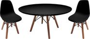 Mesa Redonda 70cm Eiffel Preto 2 cadeira Infantil Mesa Redonda 70cm Eiffel Preto 2 cadeira Infantil