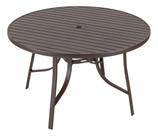 Mesa Redonda Aluminio Marrom 120x120x72cm - Capri Colorido