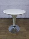 Mesa Redonda Bistrô Branca com Pés de Alumínio