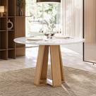 Mesa Redonda com Tampo de Vidro Moderno