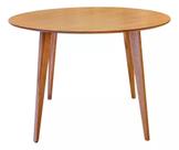 Mesa Redonda de Madeira de 80cm Dina na cor Freijó