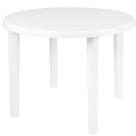 Mesa Redonda de Plástico Mor, Branca
