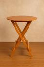 Mesa Redonda Dobrável de Madeira Maciça 70x70 - Mel
