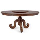 Mesa Redonda Sala de Jantar 8 Lugares Mariah 160cm com Prato Giratório Canela G04 - Gran Belo