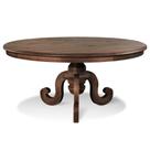Mesa Redonda Sala de Jantar 8 Lugares Mariah 160cm Pé Torneado Canela G04 - Gran Belo