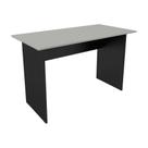 Mesa Reta Escritório New City Cinza com Preto ( 90 x 60 x 75 )