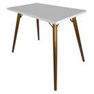 Mesa Retangular 90x54 Branca pé palito chapa reta Mdf