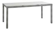 Mesa Retangular De Alumínio E Fibra Cinza 75x89x179cm Mesa Retangular De Alumínio E Fibra Cinza 75x89x179cm