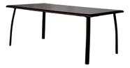 Mesa Retangular De Alumínio Marrom 70x10x180 Cm - 6 Lugares