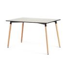 Mesa Retangular Eames Madeira 120x80cm + 4 Cadeira Cannes