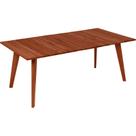Mesa Retangular em Madeira Muiracatiara Toscana Acabamento Eco Clear 6 Lugares Tramontina