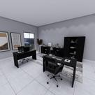Mesa Retangular Escritório 120cm x 60cm Pé Painel F5 Office