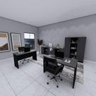 Mesa Retangular Escritório 120cm x 60cm Pé Painel F5 Office