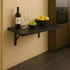 Mesa Retrátil 90x40cm Preta Compacta, Funcional e Ideal para Espaços Pequenos