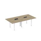 Mesa Reunião 320cm x 120cm MRCPB3212 Marrom/Noce Marromle/Branco