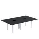 Mesa Reunião 320cm x 140cm MRCPB3214 Preto/Branco