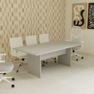 Mesa Reunião 8 Lugares 200cm X 100cm Retangular Executiva com Pé Painel para Escritório Corporate Mesa Reunião 8 Lugares 200cm X 100cm Retangular Executiva com Pé Painel para Escritório Corporate