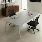 Mesa Reunião Corporativa 6 Lugares 210cm x 120cm com Caixa de Tomadas Conectividade Integrada para Escritórios F5 Office