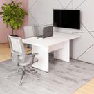 Mesa Reunião Escritório 160cm x 80cm Branco Pé Painel F5