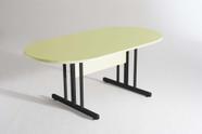 Mesa Reunião Oval 2700mm Ovo/preto Mdf 15mm Mesa Reunião Oval 2700mm Ovo/preto Mdf 15mm
