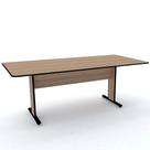 Mesa Reunião Retangular Maxxi Pandin 2,0 M Noce Naturale e Preto Mesa Reunião Retangular Maxxi Pandin 2,0 M Noce Naturale e Preto