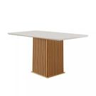 Mesa Riviera 9090 Com Vidro Lj Móveis Cinamomo Off White Mesa Riviera 9090 Com Vidro Lj Móveis Cinamomo Off White