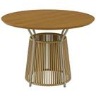 Mesa Roma Redonda 120cm com Corda Náutica Paonanda Cor Cinamomo Dourado Mesa Roma Redonda 120cm com Corda Náutica Paonanda Cor Cinamomo Dourado