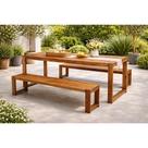 Mesa Rustica Jardim Baren Yescasa Marrom/Nogueira Mesa Rustica Jardim Baren Yescasa Marrom/Nogueira