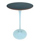 Mesa Saarinen Bistrô Fórmica Preta 70cm - Base Branca