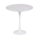 Mesa Saarinen Lateral Carrara 42cm - Base Branca