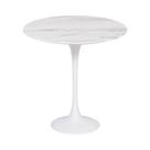 Mesa Saarinen Lateral Espírito Santo 42cm - Base Branca