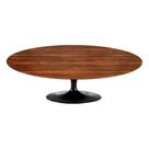 Mesa Saarinen Oval Centro Pau Ferro 120x80cm - Base Preta Mesa Saarinen Oval Centro Pau Ferro 120x80cm - Base Preta