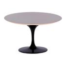 Mesa Saarinen Oval Fórmica Preta 180x100cm - Base Preta
