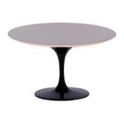 Mesa Saarinen Oval Fórmica Preta 180x100cm - Base Preta