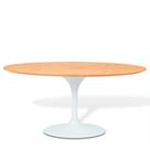 Mesa Saarinen Oval Freijó 160x90cm - Base Branca