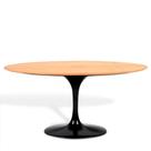 Mesa Saarinen Oval Freijó 244x137cm - Base Preta