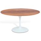 Mesa Saarinen Oval Imbuia 135x90cm - Base Branca Mesa Saarinen Oval Imbuia 135x90cm - Base Branca