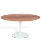 Mesa Saarinen Oval Imbuia 160x90cm - Base Branca