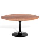 Mesa Saarinen Oval Imbuia 244x137cm - Base Preta