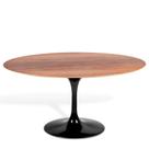 Mesa Saarinen Oval Imbuia 244x137cm - Base Preta